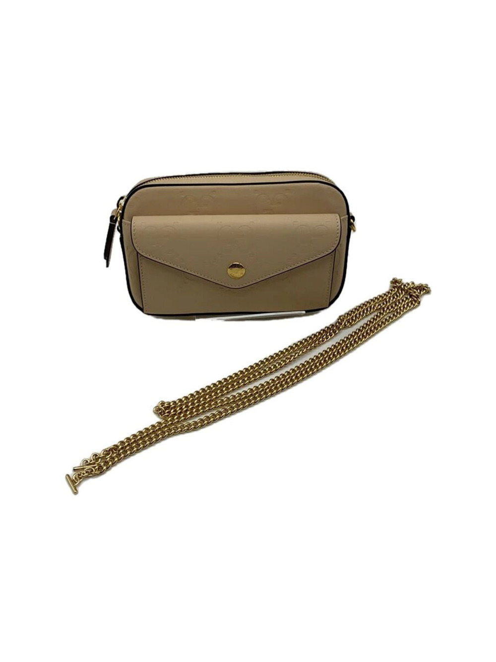Gucci beige Pink Jumbo GG embossed Chain Crossbody Bag